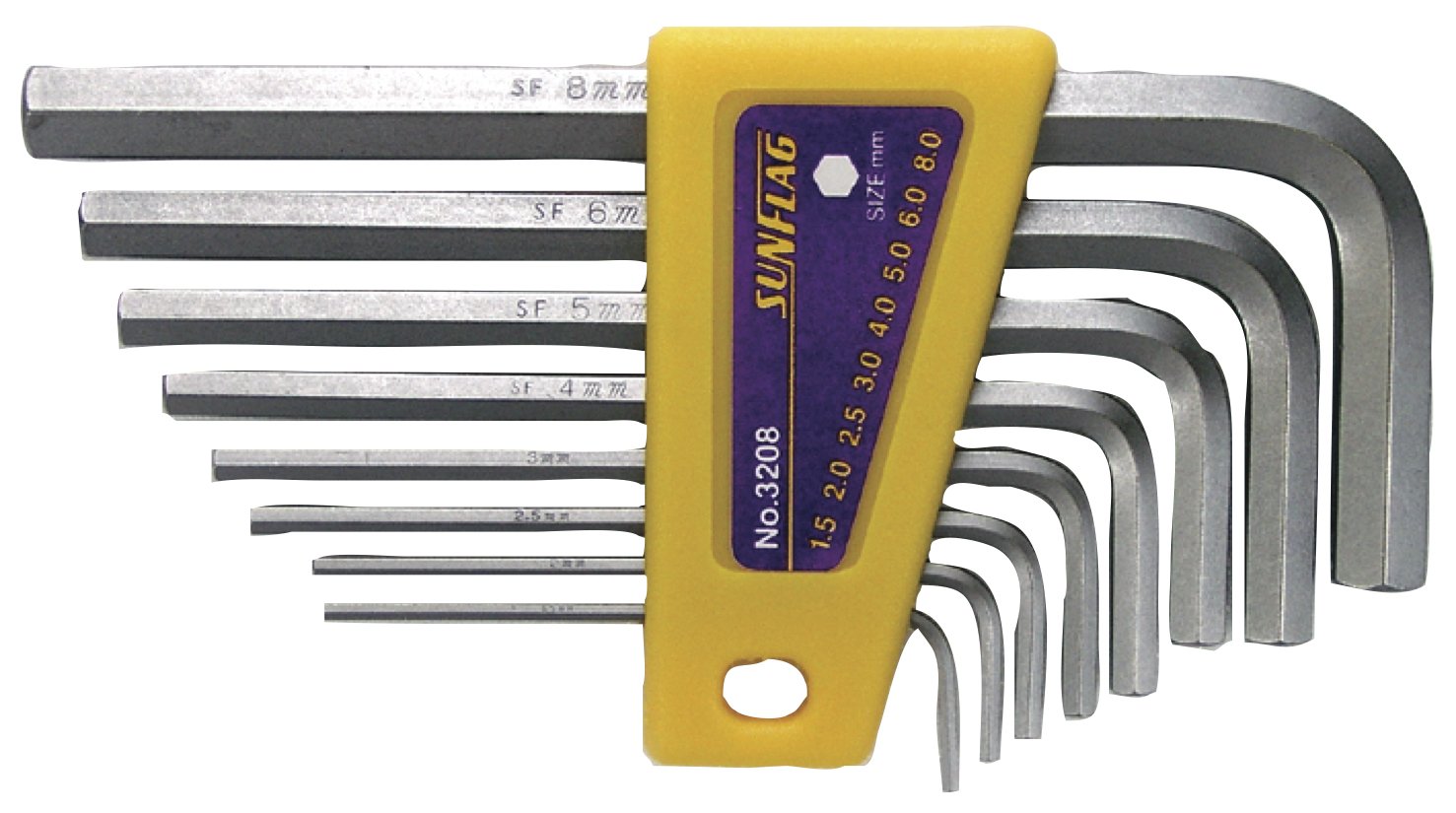 Sunflag Hex key wrench set short 8 pair set No.3208 - Amazon.com